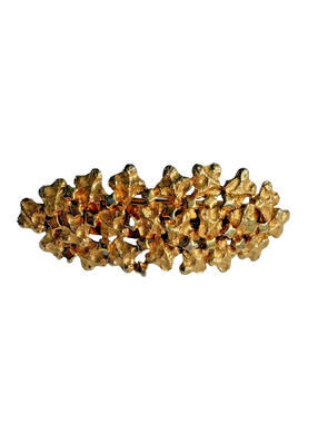 Vintage Gold Tone Nugget Hair Barrette by Revlon